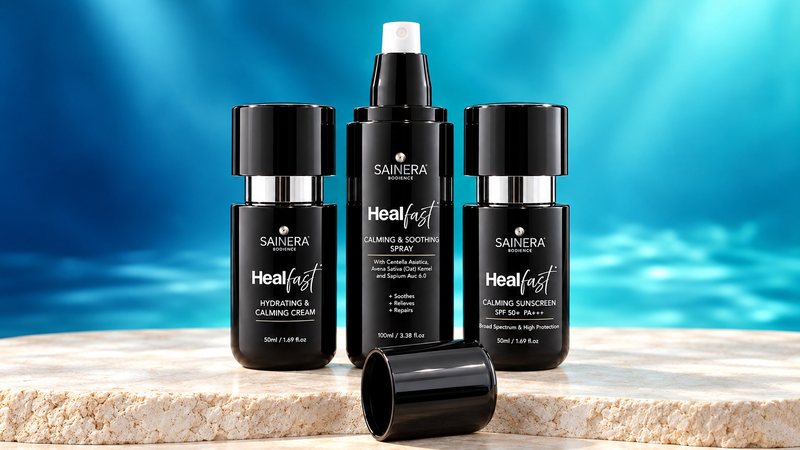 Sainera Healfast skincare range