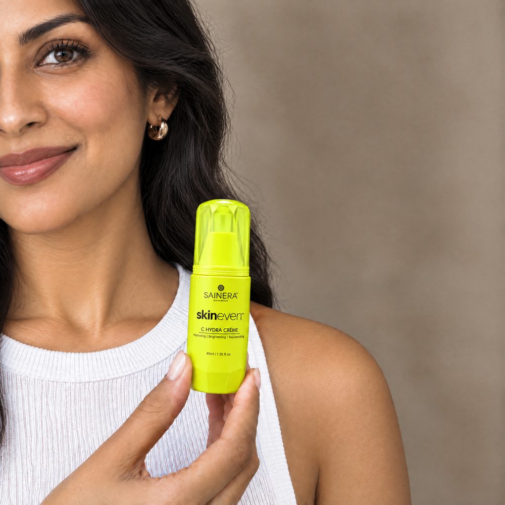 Woman holding Skineven C Hydra Cream